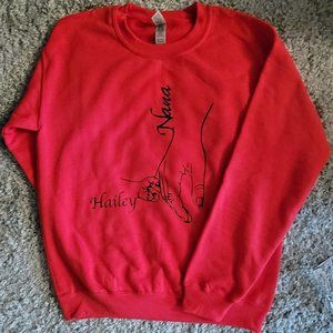 Customized Colored Sweatshirt Nana and Granddaughter